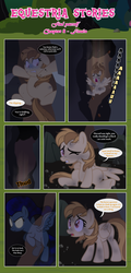 Size: 1919x3997 | Tagged: safe, artist:estories, oc, oc only, oc:alice goldenfeather, oc:penumbra, pegasus, pony, comic:find yourself, comic, female, glowing, glowing eyes, mare