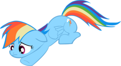 Size: 3660x1995 | Tagged: safe, artist:crusierpl, rainbow dash, pony, g4, the mysterious mare do well, backwards cutie mark, female, floppy ears, sad, simple background, solo, transparent background, vector