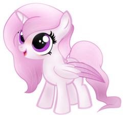 Size: 1456x1364 | Tagged: safe, artist:mizhoreonechan, princess celestia, pony, g4, base used, cewestia, colored wings, cute, female, filly, multicolored wings, pink-mane celestia, simple background, solo, transparent background, younger