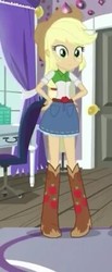 Size: 175x425 | Tagged: safe, screencap, applejack, equestria girls, equestria girls specials, g4, my little pony equestria girls: dance magic, cropped, female, hand on hip, looking at you, solo