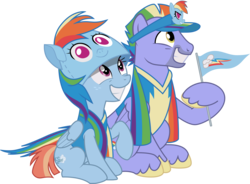 Size: 3149x2321 | Tagged: safe, artist:sonofaskywalker, bow hothoof, windy whistles, pegasus, pony, g4, parental glideance, bowabetes, cute, duo, female, high res, husband and wife, male, mare, married couple, rainbow dash's parents, ship:windyhoof, shipping, simple background, stallion, straight, transparent background, vector, windybetes
