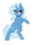 Size: 1762x2277 | Tagged: safe, artist:cloud-drawings, trixie, pony, unicorn, g4, chest fluff, chibi, curved horn, female, fluffy, horn, mare, rearing, simple background, solo, transparent background
