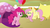 Size: 1920x1090 | Tagged: safe, screencap, fluttershy, pinkie pie, pony, g4, the super speedy cider squeezy 6000, balloon, messy mane, tent
