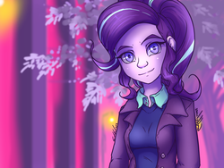 Size: 1600x1200 | Tagged: safe, artist:gabbslines, starlight glimmer, equestria girls, g4, clothes, cute, female, looking at you, neon, signature, smiling, solo