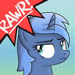 Size: 5000x5000 | Tagged: safe, artist:djdavid98, oc, oc only, oc:double colon, pony, unicorn, absurd resolution, avatar, i can't believe it's not lumineko, rawr, rawrvatar, shading, shading practice, simple background, solo, unamused, vector