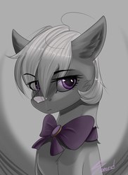 Size: 1570x2160 | Tagged: safe, artist:the---sound, oc, oc only, earth pony, pony, bowtie, bust, female, mare, solo