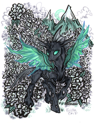 Size: 657x850 | Tagged: safe, artist:kiriska, thorax, changeling, g4, male, solo