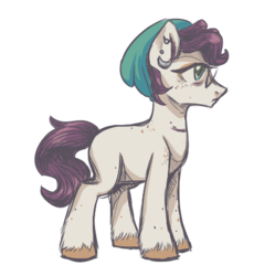 Size: 406x442 | Tagged: safe, artist:hippykat13, artist:sabokat, artist:trichykitty, oc, oc only, pony, beanie, blank flank, female, freckles, glasses, hat, mare, piercing, ponysona, scar, simple background, solo, transparent background, unshorn fetlocks