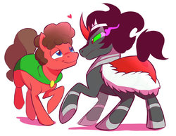 Size: 1024x795 | Tagged: safe, artist:dynamo-deepblue, king sombra, oc, oc:mglitch, pony, g4, bedroom eyes, male, stallion