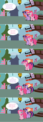 Size: 1280x3620 | Tagged: safe, artist:hakunohamikage, pinkie pie, twilight sparkle, alicorn, pony, ask-princesssparkle, g4, ask, comic, golden oaks library, tumblr, twilight sparkle (alicorn)