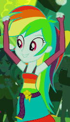 Size: 417x720 | Tagged: safe, screencap, captain planet, rainbow dash, teddy t. touchdown, tennis match, equestria girls, g4, my little pony equestria girls, animated, arm warmers, armpits, bowtie, cropped, cute, dancing, dashabetes, fall formal, fall formal outfits, female, gif, loop, male, pelvic thrust, solo focus