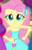 Size: 460x720 | Tagged: safe, screencap, fluttershy, equestria girls, g4, my little pony equestria girls, bare shoulders, breasts, cropped, fall formal outfits, female, sad, sleeveless, solo, strapless