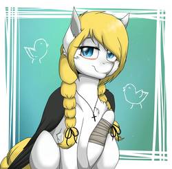 Size: 1867x1838 | Tagged: safe, artist:melpone, oc, oc only, oc:nameless, pegasus, pony, colored pupils, female, mare, solo
