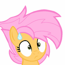 Size: 400x400 | Tagged: safe, artist:toyminator900, oc, oc only, oc:beauty cheat, pony, animated, female, gif, mare, simple background, solo, sweatdrop, white background