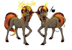Size: 1000x705 | Tagged: safe, artist:systemf4ilure, oc, oc only, pony, succubus, unicorn, female, magic, mare, simple background, solo, transparent background
