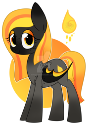 Size: 1024x1451 | Tagged: safe, artist:toodaioo, artist:toods, oc, oc only, bat pony, pony, adoptable, auction, cutie mark, eyelid, eyeshadow, female, food, gradient, gradient mane, gray, makeup, mare, obtrusive watermark, orange, red, simple background, solo, transparent background, watermark, yellow