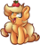 Size: 4196x4629 | Tagged: safe, artist:cutepencilcase, applejack, earth pony, pony, g4, absurd resolution, apple, chest fluff, cute, female, food, jackabetes, missing accessory, simple background, solo, that pony sure does love apples, transparent background