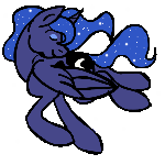 Size: 150x150 | Tagged: safe, artist:stereo-of-the-heart, princess luna, alicorn, pony, g4, animated, eyes closed, female, gif, pixel art, simple background, solo, transparent background