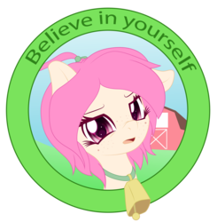 Size: 5442x5542 | Tagged: dead source, safe, artist:an-m, oc, oc only, oc:bella, pony, absurd resolution, barn, bell, bell collar, collar, cowbell, freckles, hairband, looking at you, pony oc, simple background, solo, transparent background, vector