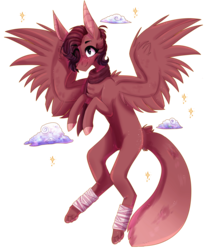 Size: 2719x3231 | Tagged: safe, artist:nightstarss, oc, oc only, oc:sigge, pegasus, pony, cloud, eyepatch, high res, male, solo, stallion