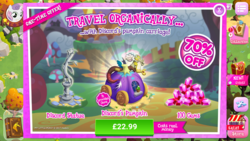 Size: 1280x720 | Tagged: safe, gameloft, discord, sweetie belle, g4, advertisement, costs real money, crack is cheaper, statue, why gameloft why