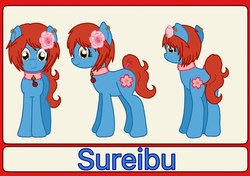 Size: 1280x901 | Tagged: safe, alternate version, artist:linedraweer, oc, oc only, oc:sureibu, pony, commission, female, reference sheet, solo