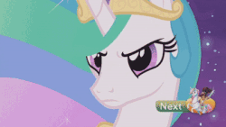 Size: 400x225 | Tagged: safe, screencap, daybreaker, princess celestia, alicorn, pony, a royal problem, g4, season 7, alter ego, animated, crowning moment of awesome, dream, evil laugh, female, fire, gif, mane of fire, mare, silhouette, treehouse logo