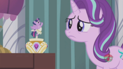 Size: 1232x690 | Tagged: safe, screencap, starlight glimmer, twilight sparkle, alicorn, pony, a royal problem, g4, ballerina, clothes, dancing, music box, tutu, twilarina, twilight sparkle (alicorn), twilight stalker