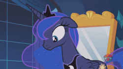 Size: 538x301 | Tagged: safe, screencap, indian summer, lilac ice, princess luna, raspberry cream, teal shores, alicorn, earth pony, pegasus, pony, unicorn, a royal problem, g4, animated, colt, dream, female, filly, gif, luna's dream, luna's nightmare, male, mare, missing teeth, nightmare, nightmare fuel, surreal, swapped cutie marks, teeth, treehouse logo, you know for kids