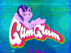 Size: 500x375 | Tagged: dead source, safe, starlight glimmer, pony, unicorn, g4, aesthetics, animated, drama, female, gif, glimglam, grin, lidded eyes, looking at you, mare, ponified, poochie, s5 starlight, smiling, smug, smuglight glimmer, solo, starlight drama, vhs, welcome home twilight
