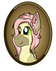 Size: 1533x1957 | Tagged: safe, artist:littletigressda, oc, oc only, oc:wisteria, hybrid, bust, fanart, female, interspecies offspring, loladitz, next generation, offspring, parent:discord, parent:fluttershy, parents:discoshy, portrait, solo