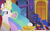 Size: 1080x660 | Tagged: safe, screencap, princess celestia, princess luna, alicorn, pony, a royal problem, g4, female, food, glowing horn, horn, judging, judging you, magic, mare, pancakes, tea, telekinesis