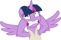 Size: 7194x4786 | Tagged: safe, artist:pink1ejack, twilight sparkle, alicorn, pony, a royal problem, g4, absurd resolution, ballerina, clothes, female, freaking out, gritted teeth, hair bun, mare, simple background, solo, spread wings, transparent background, tutu, twilarina, twilight sparkle (alicorn), vector, wings