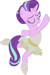 Size: 4644x6944 | Tagged: safe, artist:paganmuffin, starlight glimmer, pony, unicorn, a royal problem, g4, absurd resolution, ballerina, clothes, cute, dress, eyes closed, female, glimmerbetes, glimmerina, hair bun, mare, simple background, solo, transparent background, tutu, vector
