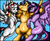 Size: 3540x2874 | Tagged: safe, artist:stormblaze-pegasus, flash sentry, twilight sparkle, oc, oc:bridle timeout, alicorn, pegasus, pony, g4, bisexual, canon x oc, commission, female, flash sentry gets all the mares, high res, lesbian, male, mare, polyamory, ship:bridleflash, ship:bridleflashlight, ship:flashlight, ship:twidle, shipping, smiling, stallion, straight, trio, twilight sparkle (alicorn)