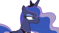 Size: 3840x2160 | Tagged: safe, princess luna, pony, a royal problem, g4, female, grumpy, high res, simple background, solo, transparent background, vector