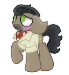 Size: 1083x1175 | Tagged: safe, artist:thefanficfanpony, doctor caballeron, earth pony, pony, g4, blushing, floppy ears, impossibly large ears, male, simple background, solo, stallion, transparent background