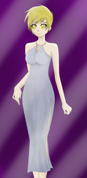 Size: 273x560 | Tagged: safe, artist:dusty_fang, derpy hooves, human, g4, clothes, cute, derpabetes, dress, female, humanized, solo