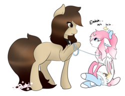 Size: 4278x3269 | Tagged: safe, artist:otpl, artist:pastel-pony-princess, oc, oc only, oc:dreamy stars, oc:louvely, alicorn, bat pony, bat pony alicorn, earth pony, pony, bow, clothes, collar, duo, female, femdom, femsub, floating crown, hair bow, high res, leash, leg warmers, lesbian, mare, outline, pet play, short tail, simple background, socks, stockings, submissive, thigh highs, transparent background