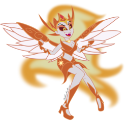 Size: 1280x1233 | Tagged: safe, artist:wubcakeva, daybreaker, a royal problem, equestria girls, clothes, equestria girls-ified, female, open mouth, simple background, solo, stupid sexy daybreaker, transparent background