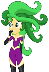 Size: 2325x3395 | Tagged: safe, artist:lifes-remedy, mane-iac, sunset shimmer, equestria girls, equestria girls specials, g4, my little pony equestria girls: movie magic, clothes, cosplay, costume, female, high res, simple background, solo, transparent background, vector, wig