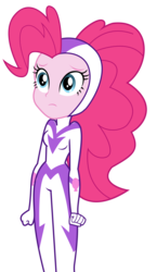 Size: 1840x3164 | Tagged: safe, artist:lifes-remedy, fili-second, pinkie pie, equestria girls, equestria girls specials, g4, my little pony equestria girls: movie magic, clothes, cosplay, costume, female, power ponies, simple background, solo, transparent background, vector
