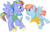 Size: 3100x2000 | Tagged: safe, artist:cheezedoodle96, bow hothoof, windy whistles, pegasus, pony, g4, .svg available, clothes, couple, duo, eye contact, female, flying, high res, looking at each other, male, mare, pointing, rainbow dash's parents, ship:windyhoof, shipping, shirt, simple background, smiling, spread wings, stallion, svg, transparent background, vector, wings
