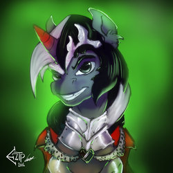 Size: 894x894 | Tagged: safe, alternate version, artist:eztp, oc, oc only, oc:dark obsidian, pony, unicorn, cape, clothes, crown, jewelry, looking at you, regalia, smiling, solo