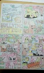 Size: 720x1184 | Tagged: safe, dumbbell, fluttershy, pinkie pie, rainbow dash, g4, trade ya!, bully, bullying, comic, text, traditional art, unreadable text