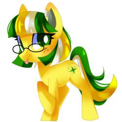 Size: 4500x4500 | Tagged: safe, artist:sorasku, oc, oc only, oc:star sticher, oc:star stitcher, earth pony, pony, absurd resolution, commission, female, freckles, glasses, mare, simple background, smiling, solo, tongue out, transparent background