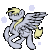 Size: 150x150 | Tagged: safe, artist:stereo-of-the-heart, derpy hooves, pony, g4, animated, female, gif, pixel art, simple background, solo, transparent background