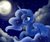 Size: 900x761 | Tagged: safe, artist:dressella, princess luna, alicorn, pony, g4, cute, darkness, female, flying, horn, mare, moon, moonlight, night, princess, sky, smiling, solo, stars, wings