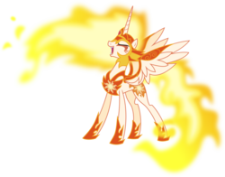 Size: 9000x7058 | Tagged: safe, artist:limedazzle, daybreaker, alicorn, pony, a royal problem, g4, absurd resolution, concave belly, evil, eyes closed, female, laughing, mane of fire, mare, open mouth, show accurate, simple background, slender, solo, that was fast, thin, transparent background, vector
