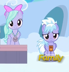 Size: 491x513 | Tagged: safe, screencap, cloudchaser, flitter, pegasus, pony, g4, parental glideance, cropped, cute, cutechaser, discovery family logo, female, filly, flitterbetes, mare, medal, sad